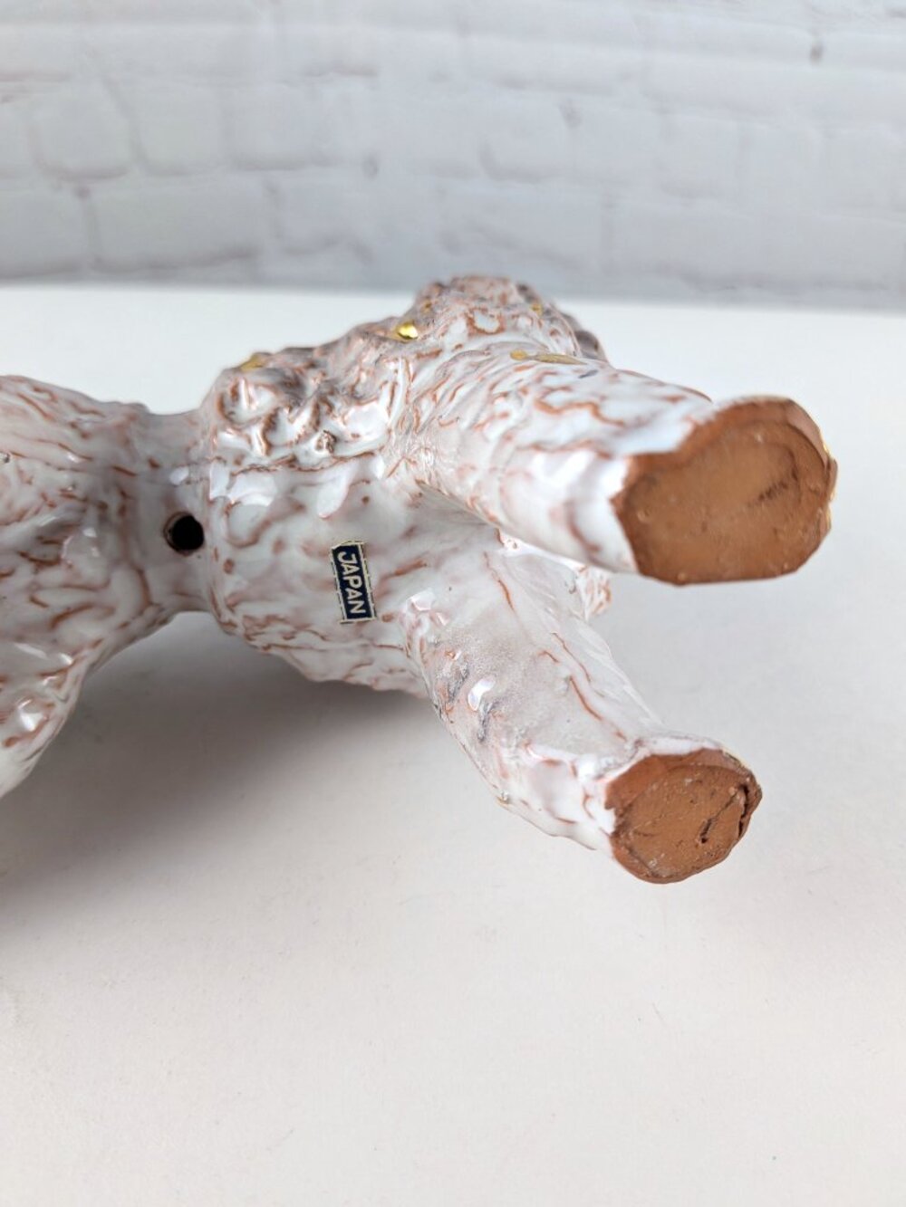 Vintage 50s/60s Pink/Gold Ceramic Poodle Statue - Picture 10 of 12